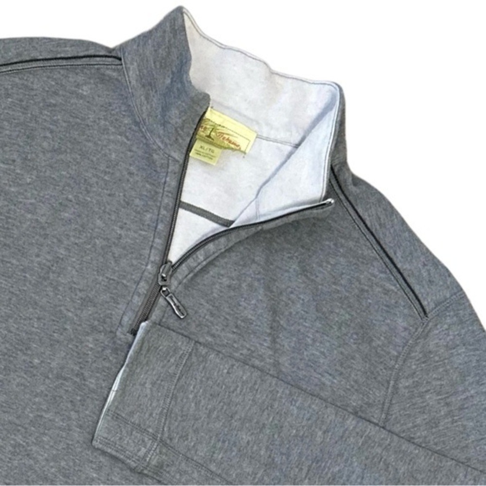 Tommy Bahama Gray White Flip Coast Half-Zip Reversible Sweater Sz Xl